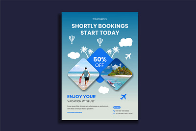 Flyer for Travel Agency Business fish