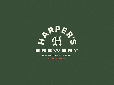 Harpers Brewery Logo Alternative Version Lookup branding design graphic design logo logo designer logo mark typography vector