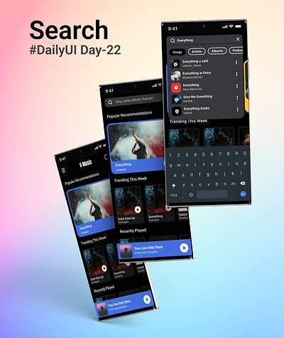 Search #DailyUI Day-22 branding dailyui design figma logo mobileapp ui userinterface