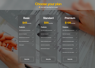 Web pricing-page redesign (NiftyBookkeepers) design figma ui ux