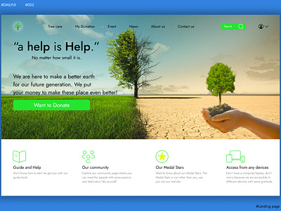 DAILYUI 003 - Landing page app dailyui day003 desktop figma graphic design iconogrphy landingpage learning makeimprovement typography ui uidesigner uiuxdesigner