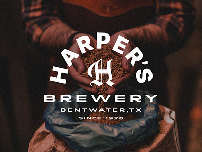 Harpers Brewery Alternative version 3 agency beer brewery design graphic design logo logo designer logo mark minimal typography vintage