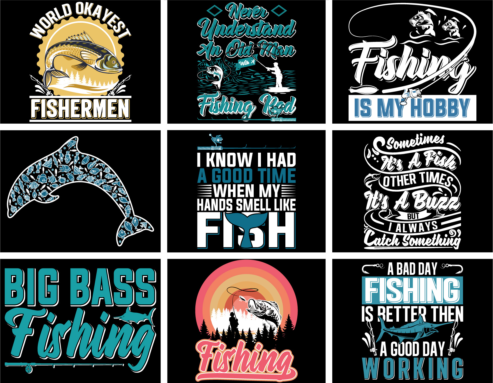 Fishing T-shirt Design Collections  Fishing T-shirt Designs by Mousumi  Akter on Dribbble