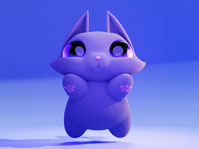 Behold this purrfect 3D rendering 3d animation cat cute graphic design kawaii motion graphics