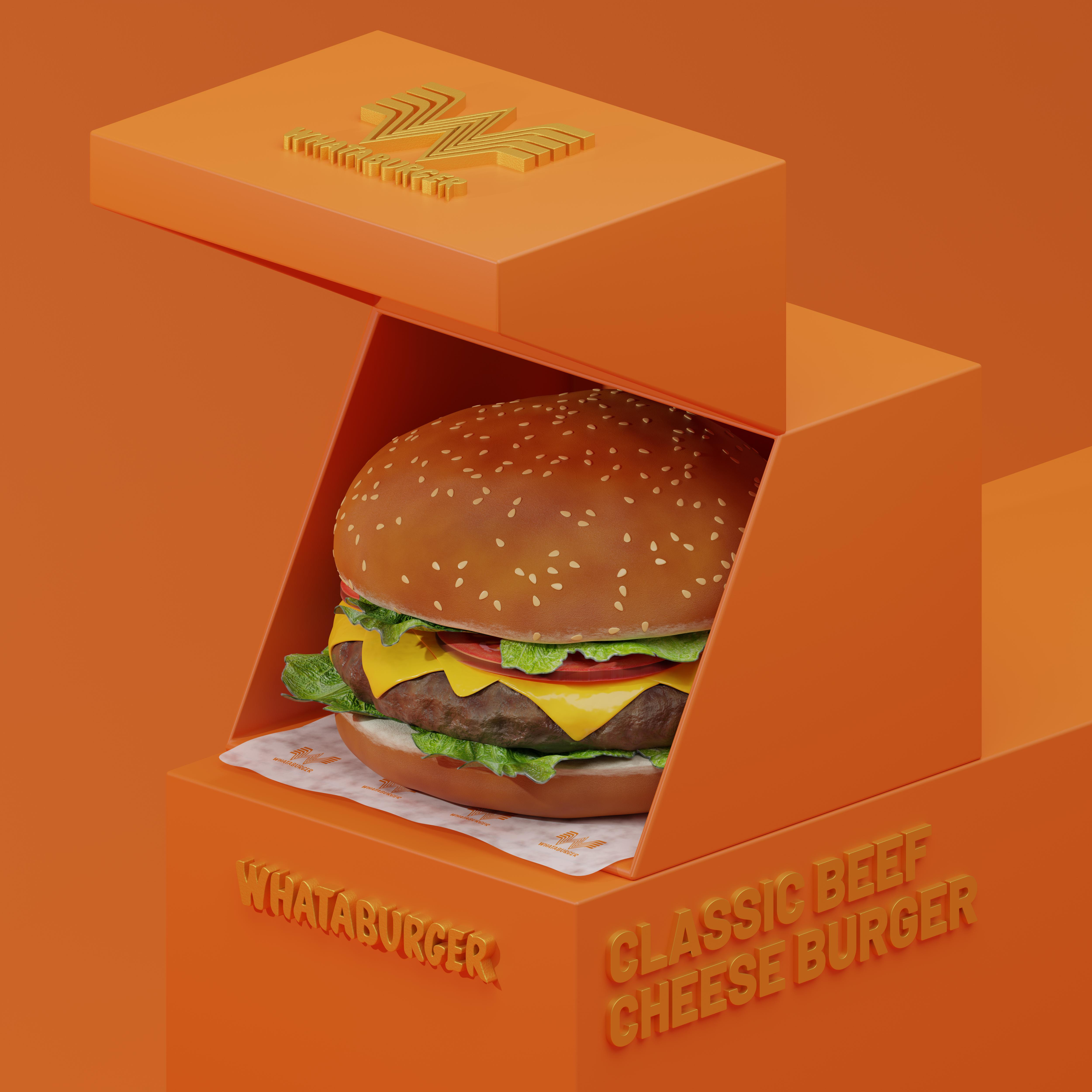 Classic Beef Cheese Burger | Blender 3d 3d animation 3d illustration 3d modeling 3d product modeling after effects animated gif animation blender blender 3d blender modeling branding burger design graphic design illustration logo animation lowpoly motion graphics ui