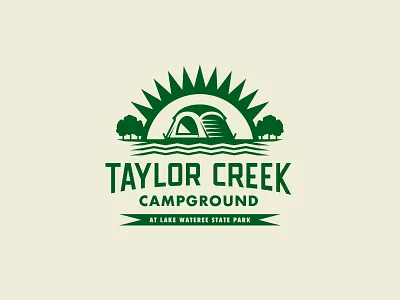 Taylor Creek Campground camping design graphic design illustration outdoors tent type typography vector