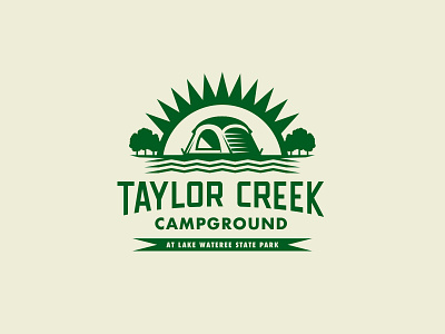 Taylor Creek Campground camping design graphic design illustration outdoors tent type typography vector