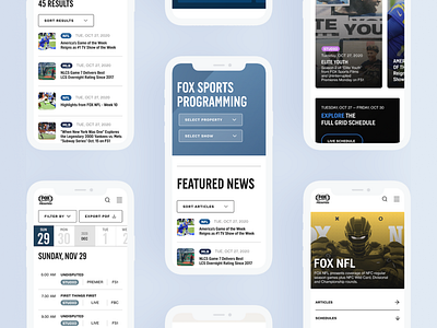 Fox Sports Digital Platform app mobileappdesign mobiledesign ui userexperience userinterace ux uxui webapp website
