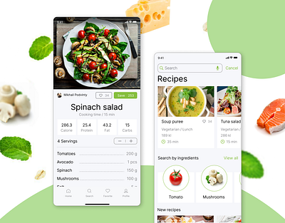 Recipe Search | UX/UI Design | Cooking Mobile app cooking design recipe ui uiux user interface ux