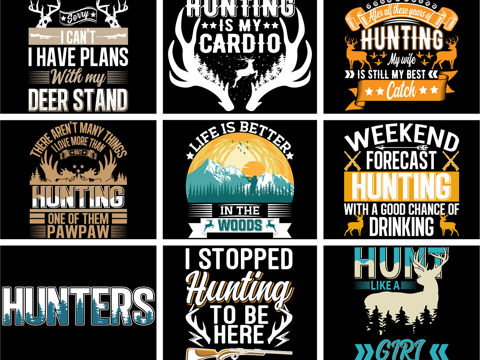 Hunting T-shirt Design Collections | Hunting T-shirt Designs by Mousumi ...