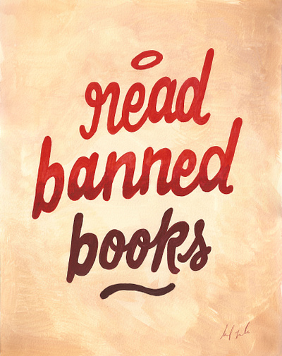 Read Banned Books art of robert liu trujillo banned books lettering type art typography
