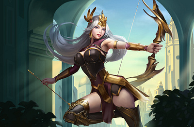 Ashe design illustration legue of legend