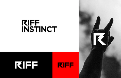 RIFF INSTINCT \m/ | Brand Predator brand brand design brand identity branding brands for sale guitar guitar brand guitar logo hard rock heavy metal logo logo design metal metal brand modern logo music production predator riff riffs youtuber logo