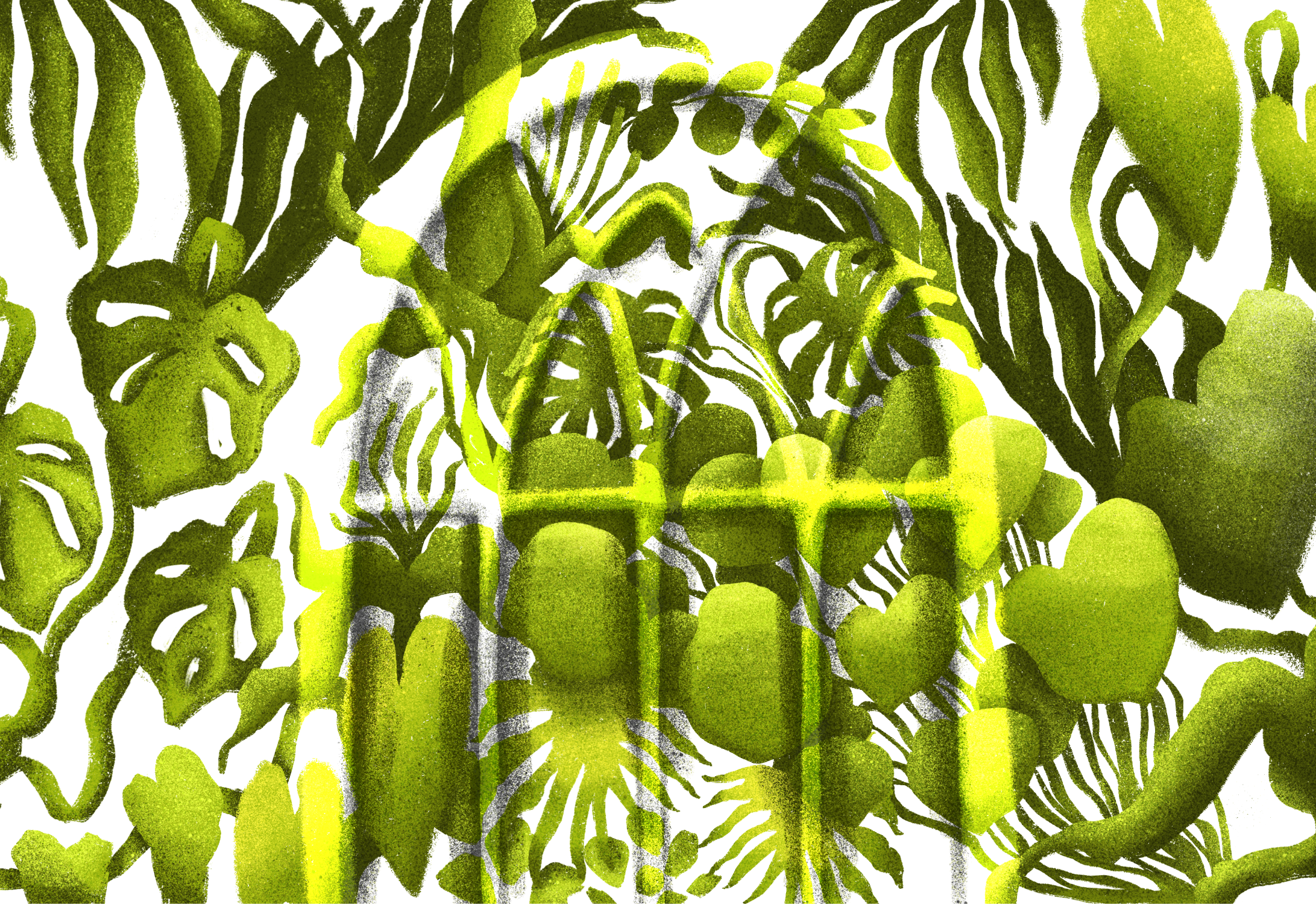 greenhouse | illustration atmosphere botanical botanical garden flora flowers graphic design green greenhouse illustration orangery plants