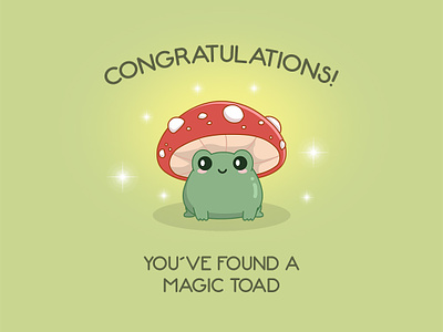 Magic Toad 🍄🐸 animals cartoons character character design cute design frog funny illustration kawaii magic mushroom storytelling toad
