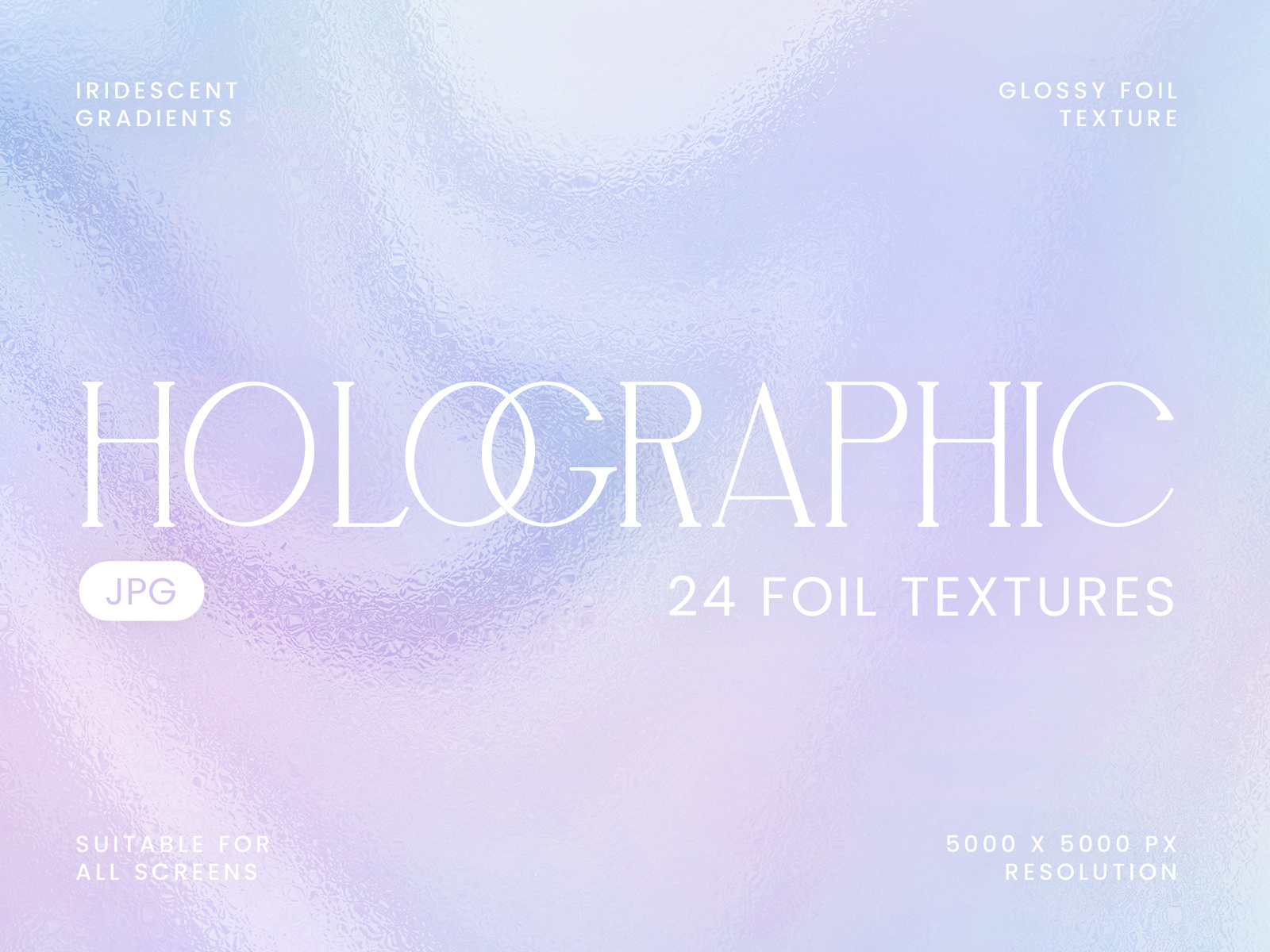 Holographic Glossy Foil Paper, Holographic Iridescent Foil Texture