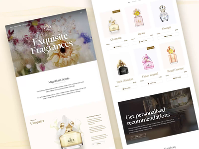 G&A: when Fragrance meets Finesse beautiful websites branding finest websites fragrance website design illuminz logo luxury design motion graphics perfumes website the best websites on dribbble ui