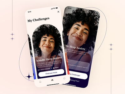 CenterMe - Anxiety Relief App anxiety app challenge course design design app designs ui ux ux ui