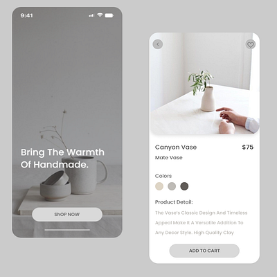 pottery shop design branding de design graphic design mobile app design mobile design mobile ui ui