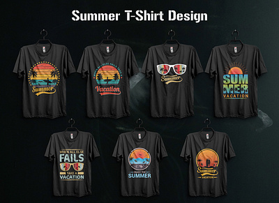 Summer T-Shirt Design adobe illustrator design graphic design summer t shirt design t shirt t shirt design vintage