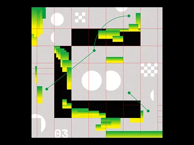 C collage design geometry illustration layout pattern texture type