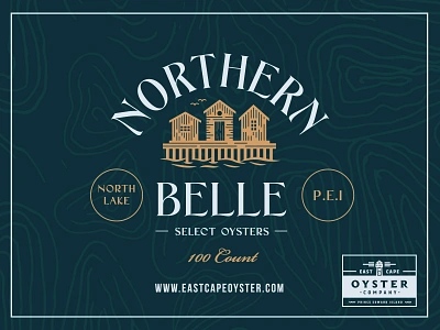 Northern Belle Packaging Design badge design box design fishing fishing shack illustration label design logo nautical oyster packaging seafood typography vintage