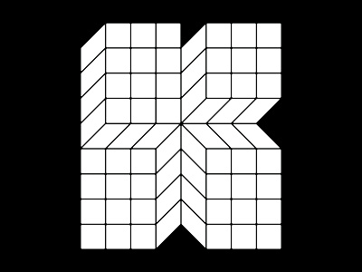 OK_36DAYS_10_K 36days 36days k 36daysoftype 36dot k benday design geometric grid k letter k lines logo minimal monogram