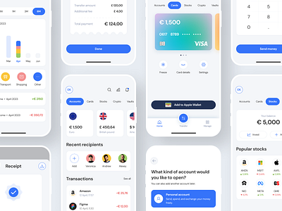 Vault Bank - Mobile Banking App app app design bank banking design finance ios mobile money payment stocks ui ux