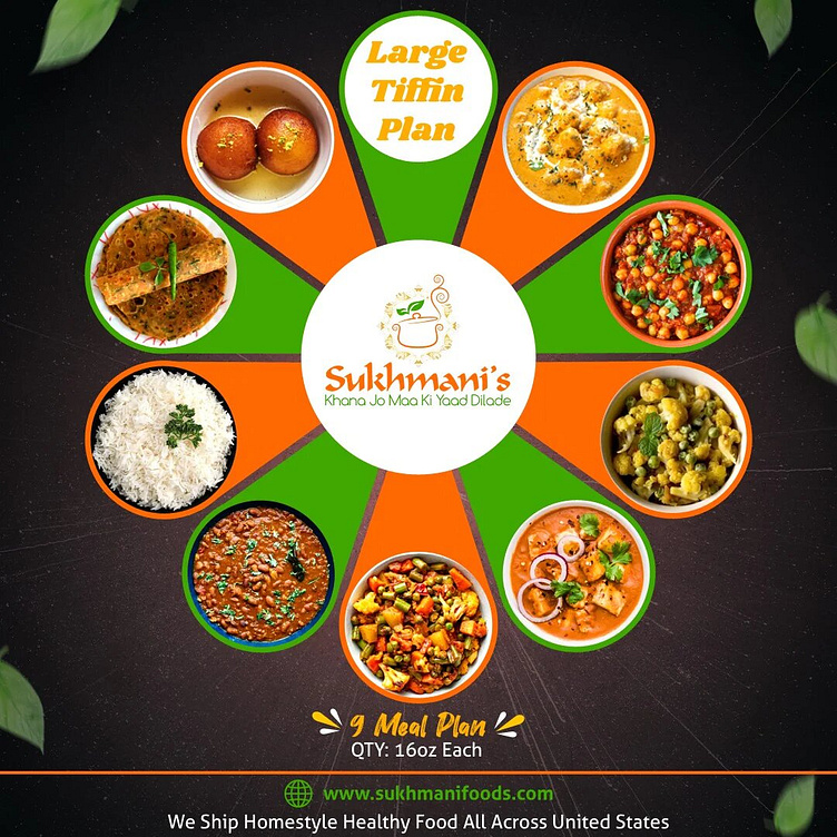 Large 9 Meal Plan Weekly Subscription Sukhmani Foods By Sukhmani