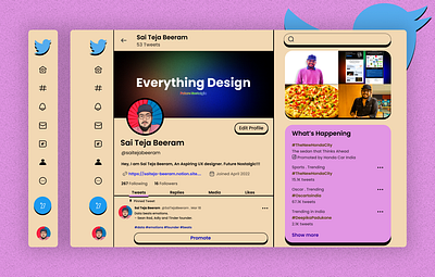 Twitter Redesign(Neubrutalism) design graphic design neubrutalism twitter ui uidesign user user research uxdesign