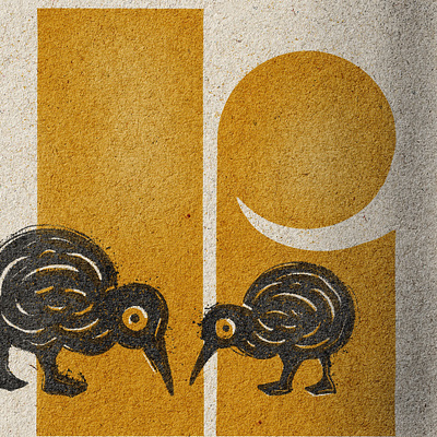 K is for kiwi - 36 Days of Type 36 days bird design illustration k kiwi letter new zealand texture type typography