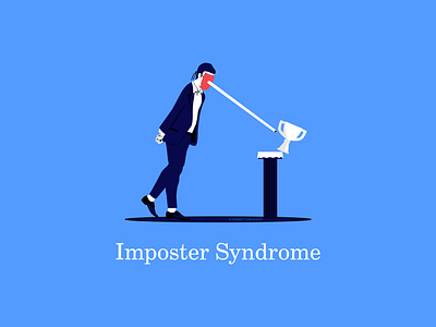 Imposter Syndrome. adobe illustrator business illustration emotion fake imposter imposter syndrome mask personality pinochio vector