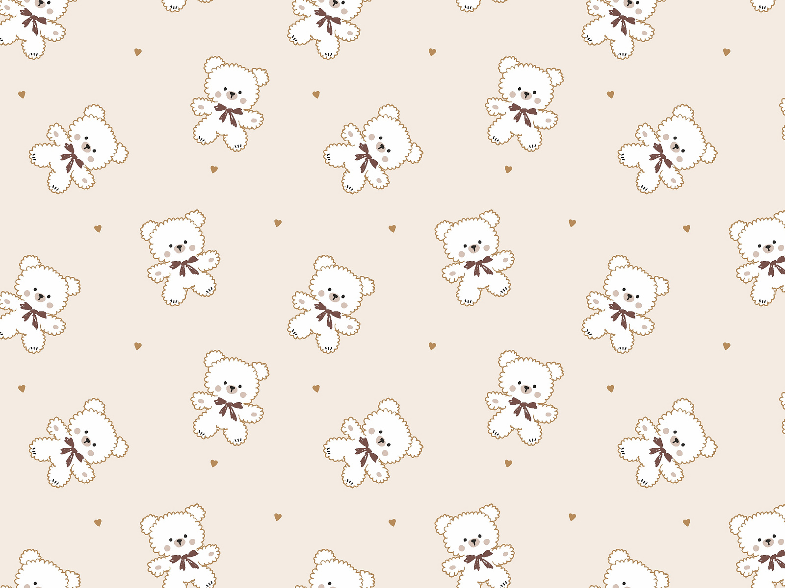 Teddy bear pattern by Maria Vorontsova on Dribbble