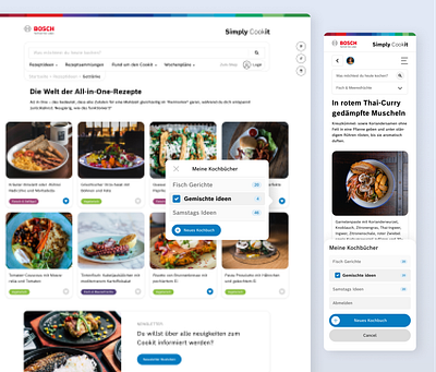 BOSCH Cookit Webdesign ui ux web website