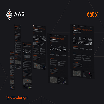 Redesign it company website black branding design figma it landing logo orange redesign ui ux vector