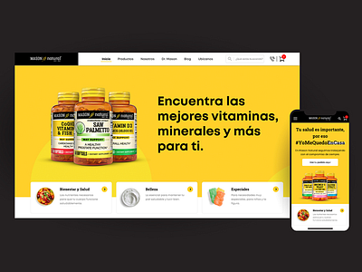 Mason - Ecommerce ecommerce health suplements ui vitamins web yellow