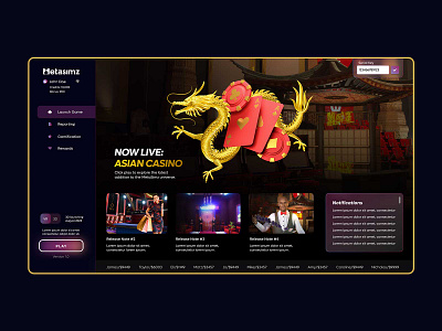 Metasimz Launcher casino design graphic design launcher product design ui user experience ux vr casino