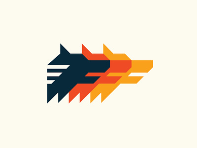 Foveō Running (unused concept) branding caribou creative illustration laura prpich logo retro running vector vintage wolf wolf pack wolves