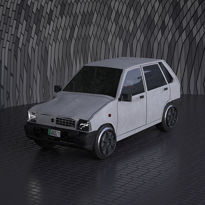 Suzuki Mehran - Blender 3D Project File 3d 3d animation 3d art blender car design car model cgi mehran nft pakistan car suzuki suzuki mehran white car