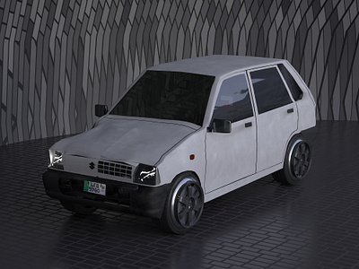 Suzuki Mehran - Blender 3D Project File 3d 3d animation 3d art blender car design car model cgi mehran nft pakistan car suzuki suzuki mehran white car