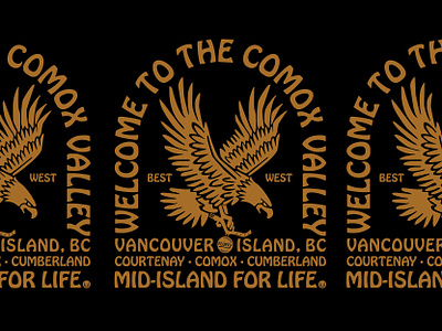 Comox Valley Eagle badge branding caribou creative comox valley eagle illustration laura prpich logo vector