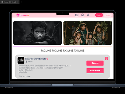 Umeed - Web Design for NGOs graphic design ui