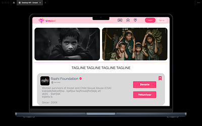 Umeed - Web Design for NGOs graphic design ui