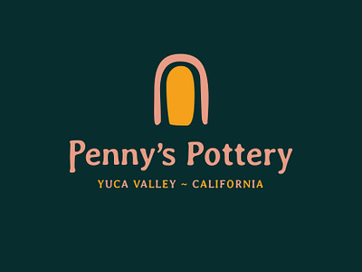 Penny's Pottery branding california caribou creative graphic design handdrawn illustration laura prpich logo pottery retro vector vintage