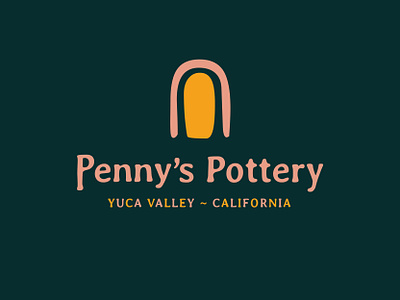 Penny's Pottery branding california caribou creative graphic design handdrawn illustration laura prpich logo pottery retro vector vintage