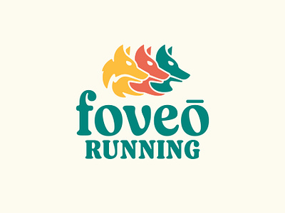 Foveō Running branding caribou creative graphic design illustration laura prpich logo running shoe store vector wolf wolfpack wolves