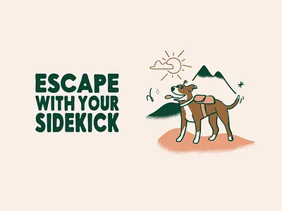 G&H Front and Back T-shirt Designs camp camping design dog drawing illustration lettering merch studio summer sun texture typography