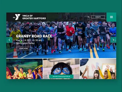 YMCA of Greater Hartford branding design drupal group imagex imagex media imagexmedia media nonprofit ui user experience design ux