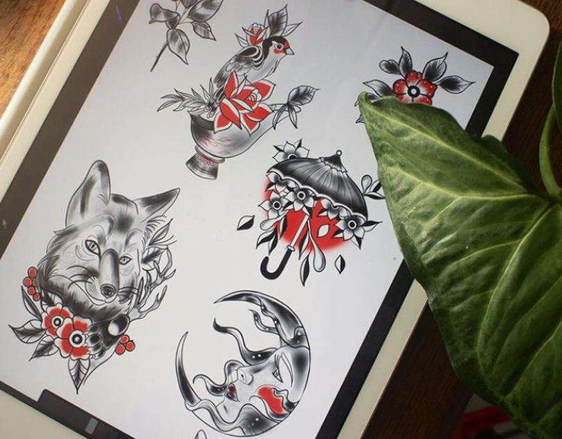 Traditional Tattoo Flash Design Posters and Art Prints for Sale  TeePublic
