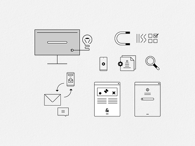 Technology icons :: file for download app computer technology device devices electronic icon icons internet line mobile pictogram set technology technology elements ui vector web website symbol